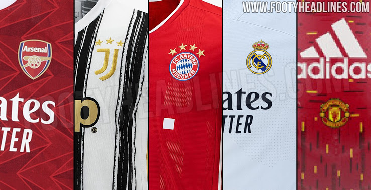 Chỉ còn thiếu United: Adidas Arsenal, Bayern, Juventus & Real Madrid 20-21 Kits bị rò rỉ