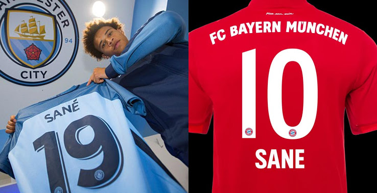 Leroy Sane để có được bộ số 10 của Bayern München