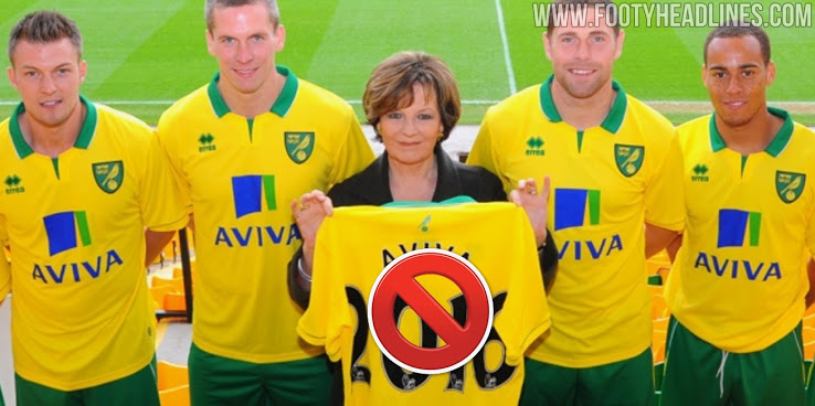 Thành phố Norwich mất Nhà tài trợ dài hạn Aviva