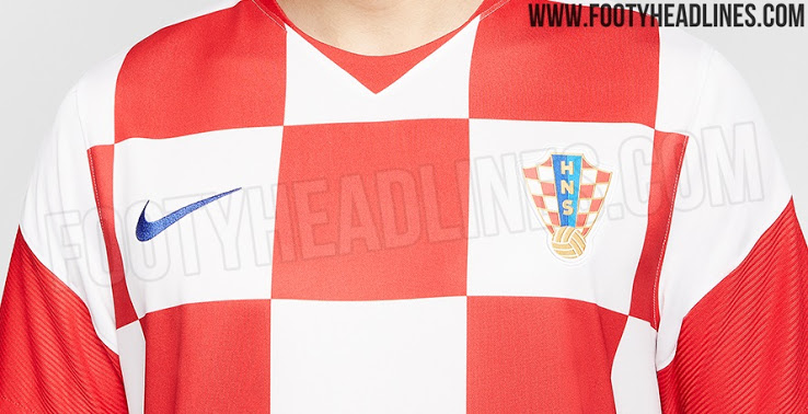 Bộ đồ đá banh sân nhà của Nike Croatia Euro 2020 bị rò rỉ