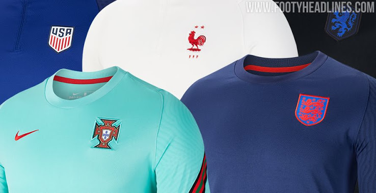 Tất cả Bộ dụng cụ huấn luyện Nike 2020-21: Brazil, Anh, Pháp, Bồ Đào Nha, v.v.