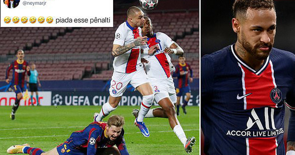 Neymar gọi quả penalty cho Barca là "trò hề" nhưng vội xóa dấu vết khi đàn anh Messi ghi bàn