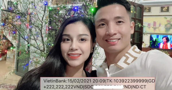 Bùi Tiến Dũng chuyển tiền tặng vợ dịp Valentine, kèm theo câu "dằn mặt"