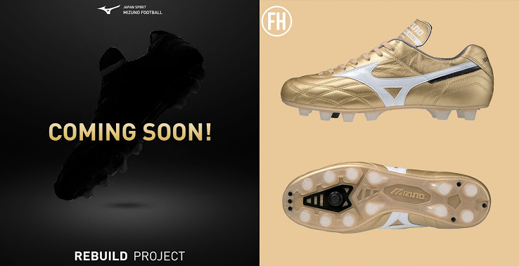 Gold Mizuno Morelia UL Japan 2021 Rebuilt Boots bị rò rỉ - K-Leather Under 200g