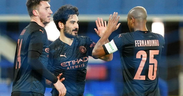 6 phút cuối ghi 2 bàn, Man City hạ Everton để giành vé Bán kết FA Cup