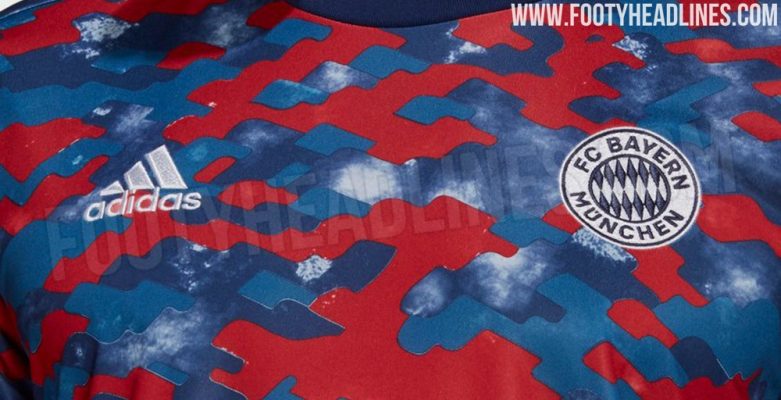 Áo sơ mi trước trận đấu 21-22 của Bayern München bị rò rỉ