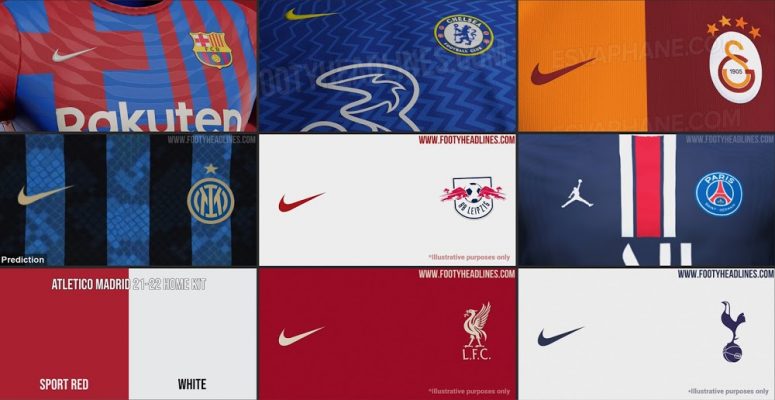 Thông tin về tất cả các bộ quần áo bóng đá trên sân nhà của Nike 21-22 Elite Teams đã bị rò rỉ