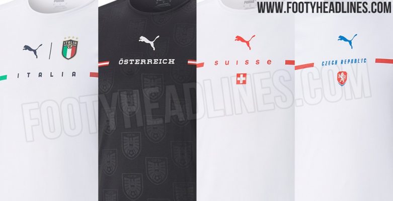 Puma Ý, Áo, Thụy Sĩ và Cộng hòa Séc 2021-22 Rò rỉ Bộ quần áo sân khách