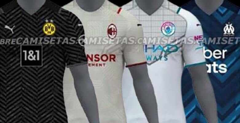 Puma Borussia Dortmund, Manchester City, Milan và Olympique Marseille 21-22 Bộ quần áo sân khách bị rò rỉ