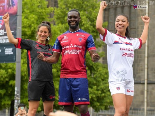 Clermont Foot 21-22 Ligue 1 Trang chủ, Sân khách & Bộ trang phục thứ ba được phát hành