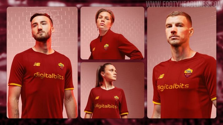 New Balance AS Roma 21-22 Home Kit được phát hành