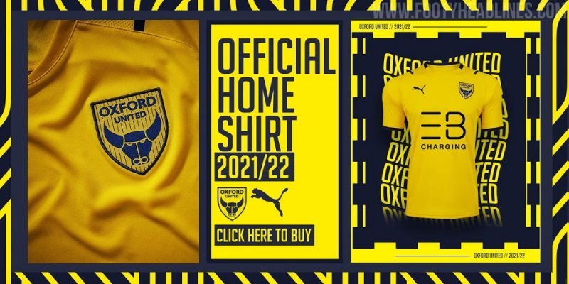 Oxford United 21-22 Home Kit được phát hành