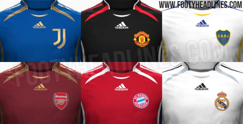 Áo đấu đội tuyển Adidas 2022 bị rò rỉ - Arsenal, Bayern, Boca Juniors, Juventus, Manchester United & Real Madrid